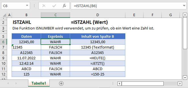 istzahl formel hauptfunktion