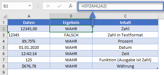 istzahl formel prozentsatz