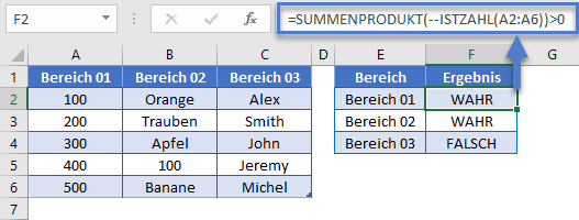 istzahl formel summenprodukt funktion