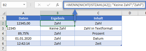 istzahl formel wenn nicht funktion