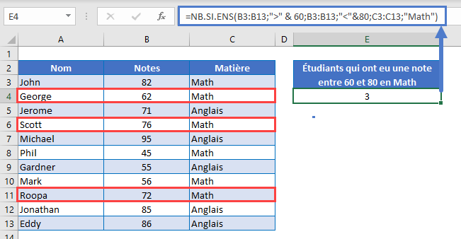 nombre si plusieurs criteres deuxieme exemple entre 60 80