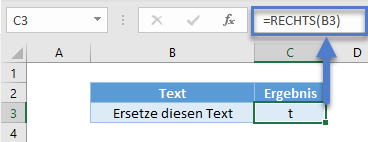 rechts formel ohne anzahl zeichen