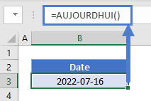 remplissage automatique dates fonction aujourdhui