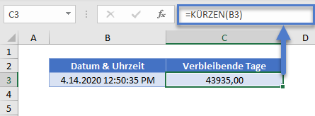 rueckwaertszaehlen verbleibende tage kuerzen funktion