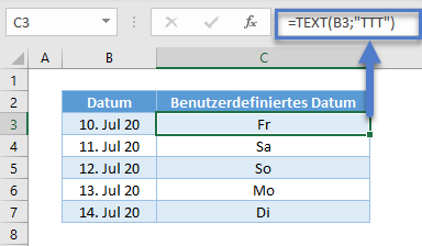 text formel TTT format