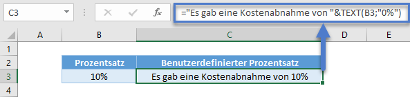 text formel feste prozentsatz formatiert