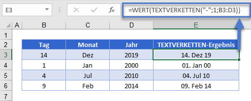 textverketten formel wert funktion mit datum