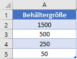 vergleich formel absteigende liste