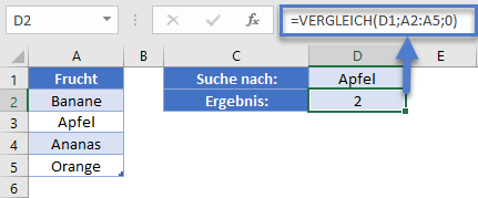 vergleich formel exakte uebereinstimmung