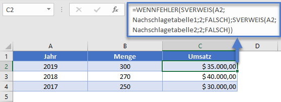 wennfehler formel etwas anderes tun