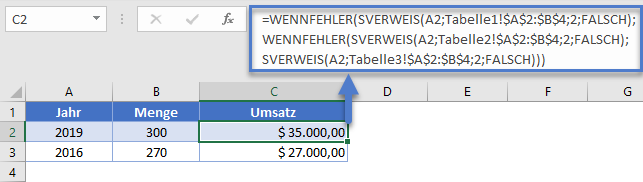 wennfehler formel verschachtelt