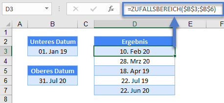 zufallsbereich formel datum erzeugen