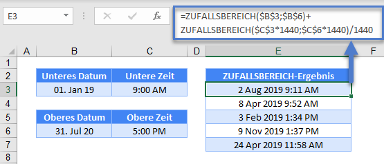 zufallsbereich formel datum & zeit erzeugen