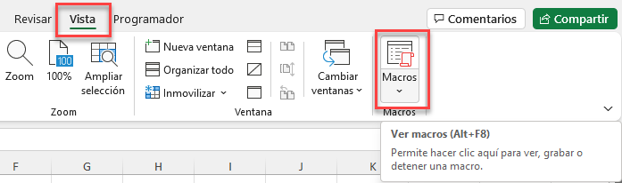 Botón Ver Macros