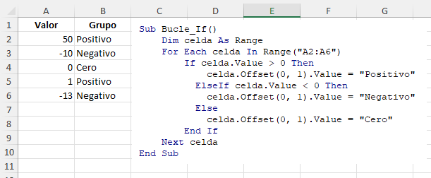 Bucle If VBA