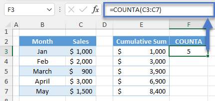 COUNTA Function