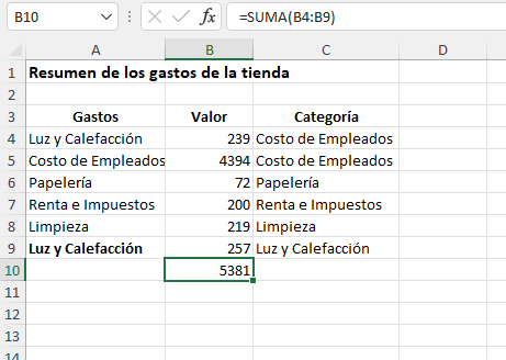 Conjunto de Datos Ejemplo VBA