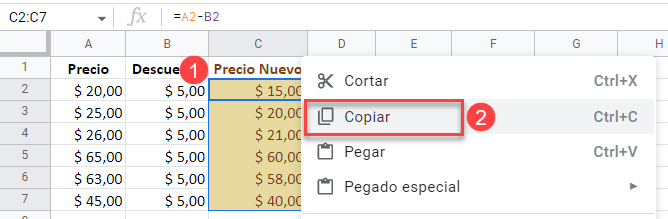 Copiar Rango en Google Sheets