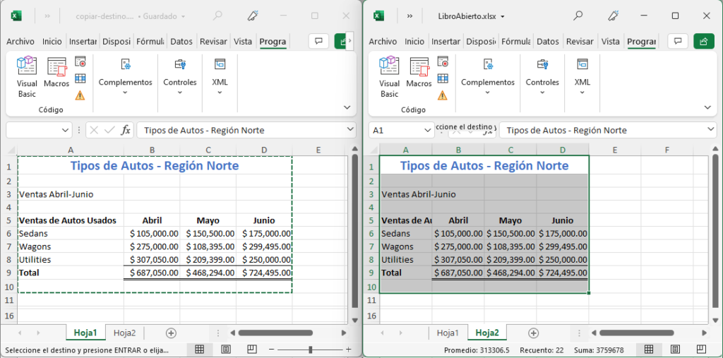 VBA Copiar Destino (Copiar Rango a Otra Hoja) - Automate Excel