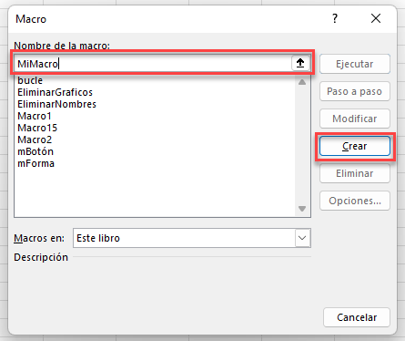 Crear Macro