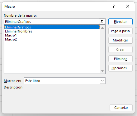 Cuadro Diálogo Macros Este Libro