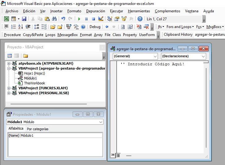 Editor de Visual Basic