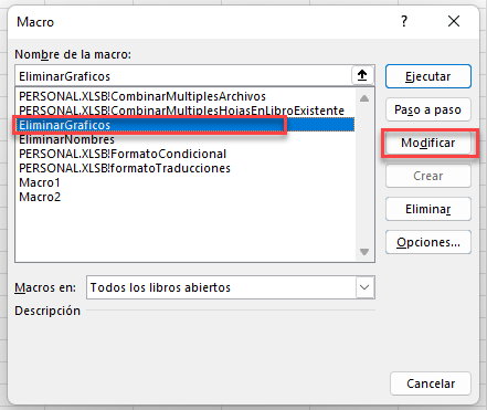 Modificar Macro