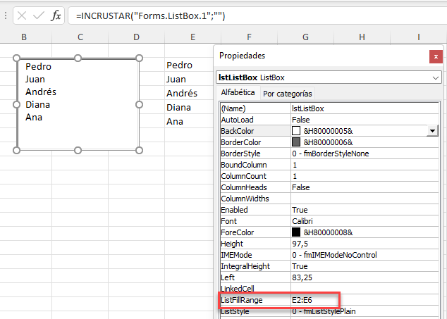 Rellenar ListBox con Rango de Datos