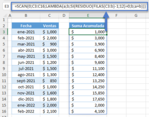 Función SCAN - Excel y Google Sheets - Automate Excel