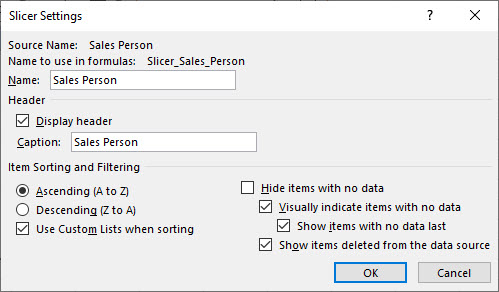 Slicer settings