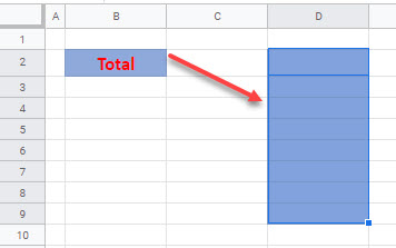 copy formatting gs click drag