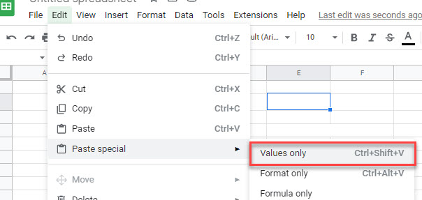 copypastemerge gs paste values