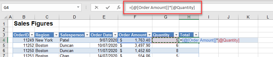 createtable formula 