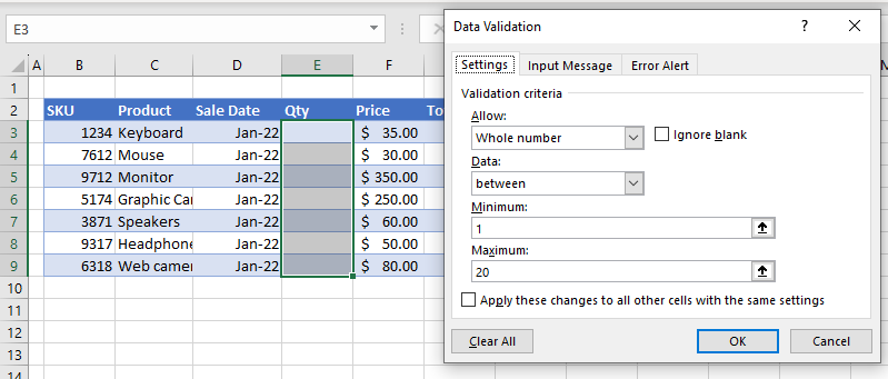 datavalidation ignoreblanks 1