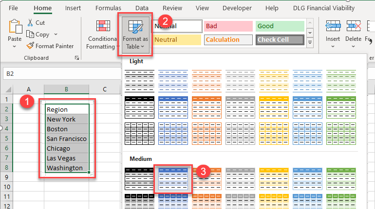 dynamic dropdown format as table