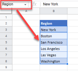 dynamic dropdown gs amend range name