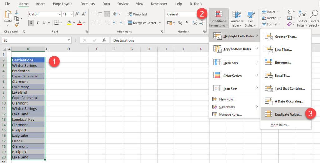 How to Find Duplicate Values in Excel & Google Sheets - Automate Excel