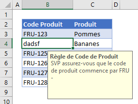 formules validation donnees personnalisees dialogue commence par message saisie exemple