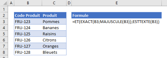 formules validation donnees personnalisees texte majuscules