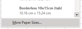 howtoprint more paper size