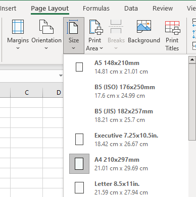 howtoprint paper size