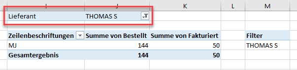 pivot filter nach zellenwert aktiviert