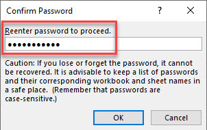 protectstructure reenter password