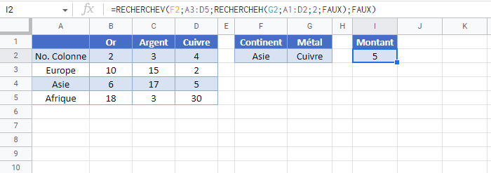 recherchev rechercheh combine google sheets