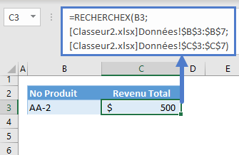 recherchex differentes feuilles exemple classeur différent