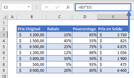 reduire nombre pourcentage calcul prix vente apres solde