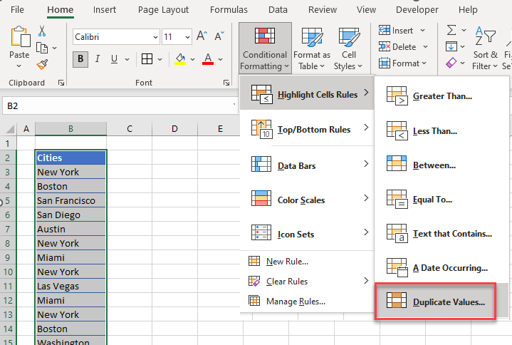 remove duplicates cond format dups 