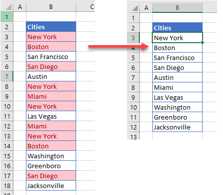 remove duplicates list dups gone