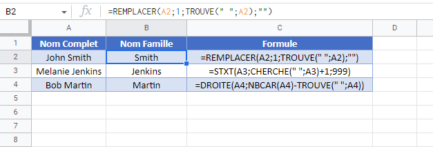 supprimer premiers caracteres de gauche google sheets