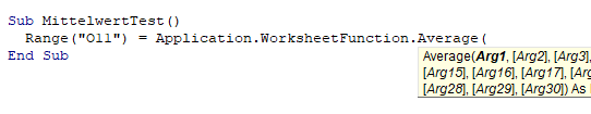 vba average funktion argumente